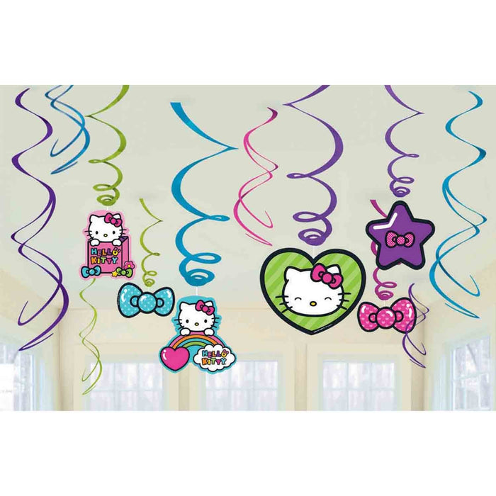 Hello Kitty Rainbow Hanging Swirls