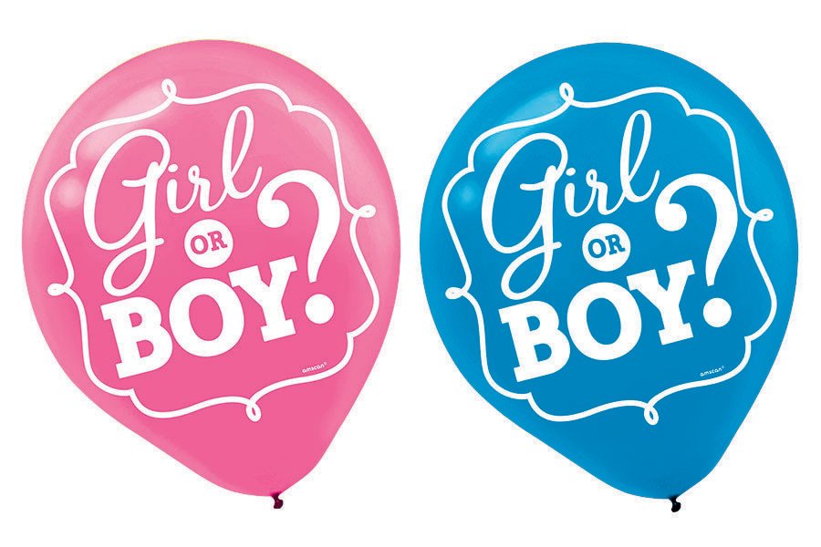 Gender Reveal Girl or Boy Latex Balloons