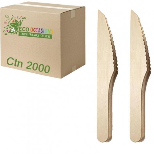 Wooden Knives 165mm Bag 100