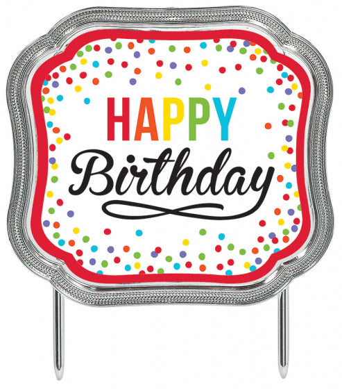 Happy Birthday Plastic Cake Topper