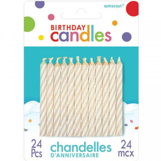 CANDY STRIPE CANDLE WHITE