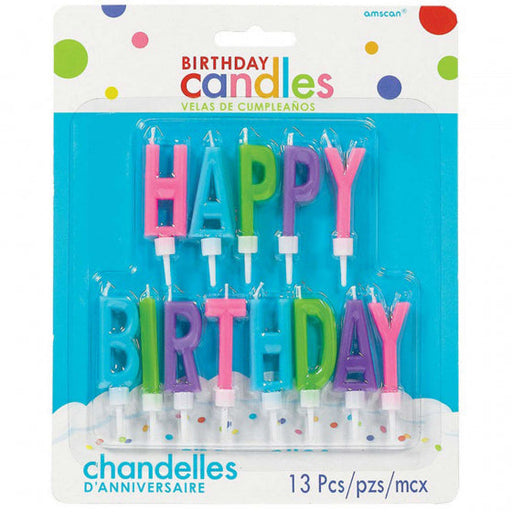 HAPPY BIRTHDAY LETTER CANDLES - BRIGHTS
