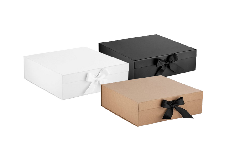 Large Gift Box Hamper with Magnetic Closing Lid & Ribbon