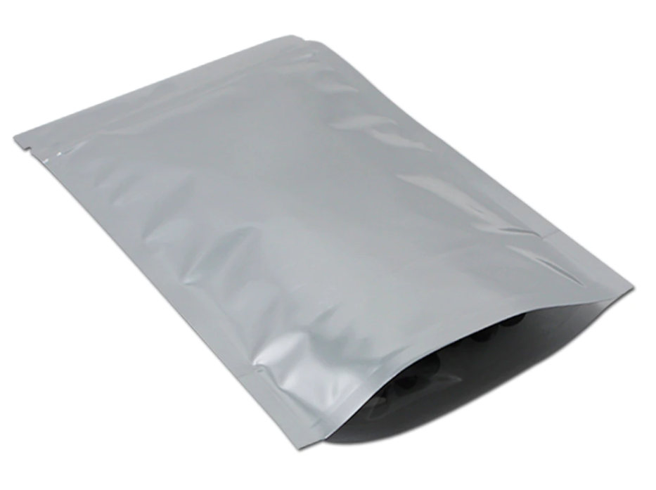 Resealable Zip Lock Bags Aluminum Clear Front