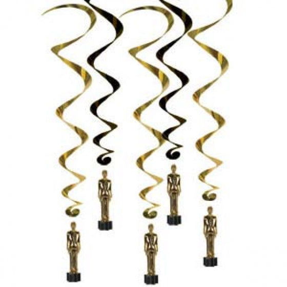 Hollywood Awards Night Statues Hanging Whirls