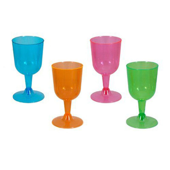 Neon Wine Glasses Assorted Colours