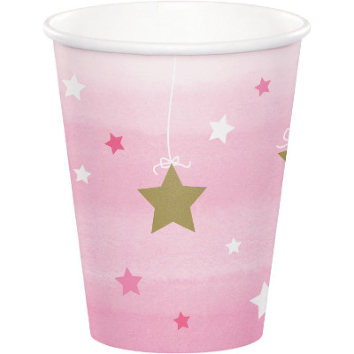 One Little Star Girl Birthday Paper Cups