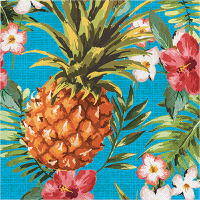 Hawaiian Luau Party Pineapple Aloha Beverage Napkins