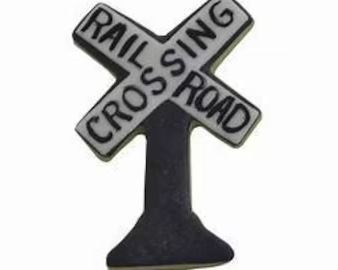 Railroad or Tin Crossing Sign Premium Tin Cookie Cutter