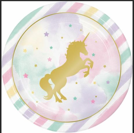 Magical Unicorn Paper Dinner Plates