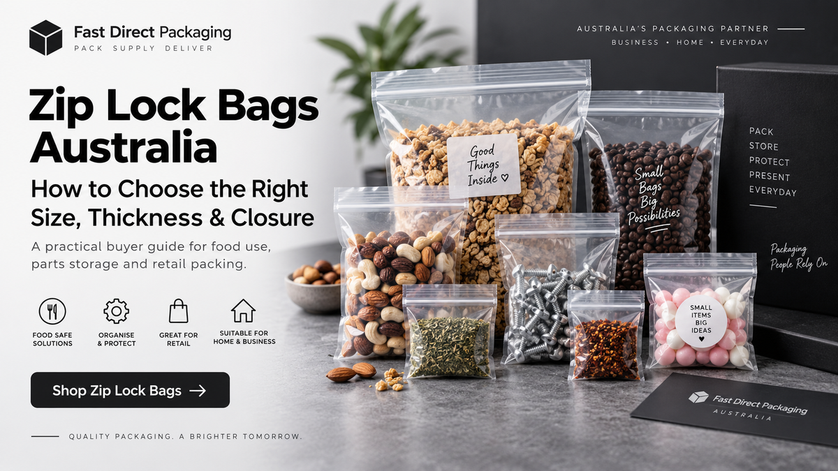 Zip lock bags Australia size thickness and closure buying guide
