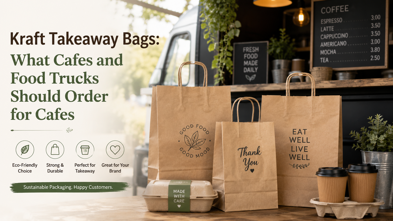 Kraft Takeaway Bags: What Cafes and Food Trucks Should Order for Cafes