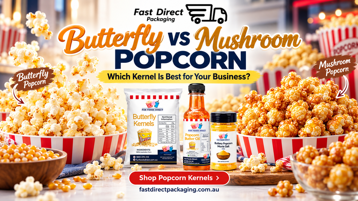 Butterfly vs mushroom popcorn kernels comparison for Australian businesses