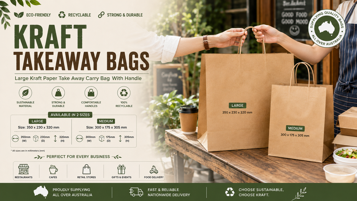 Kraft Takeaway Bags Australia