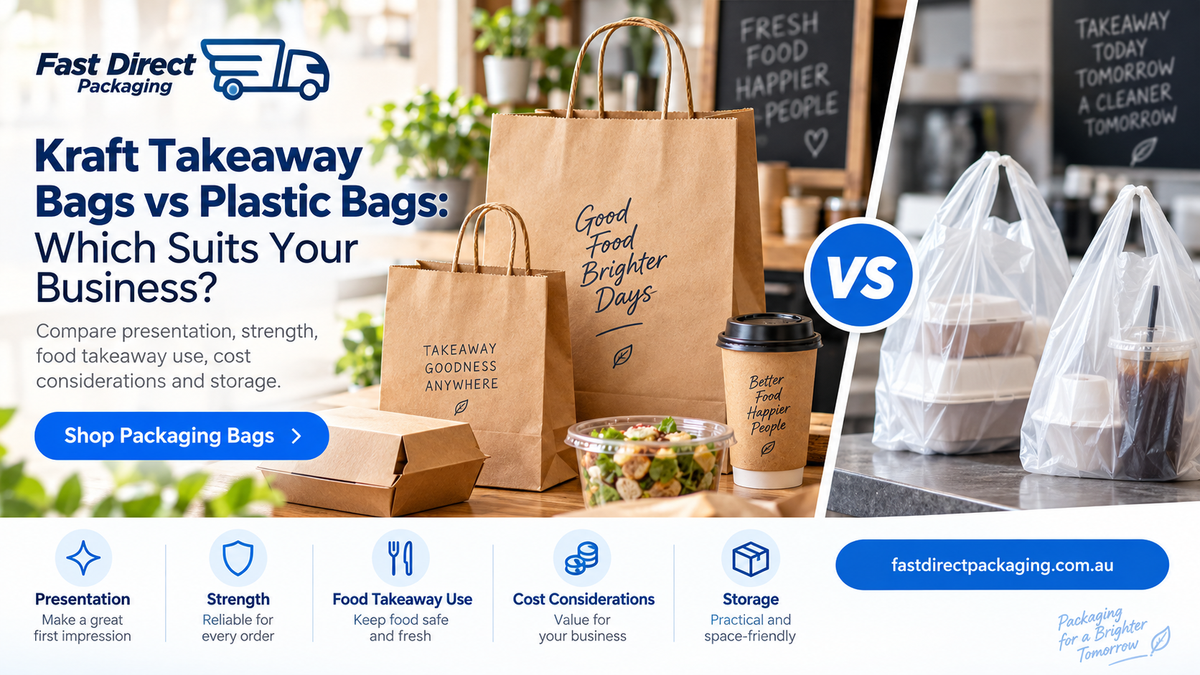 Kraft Takeaway Bags vs Plastic Bags Australia: Business Guide