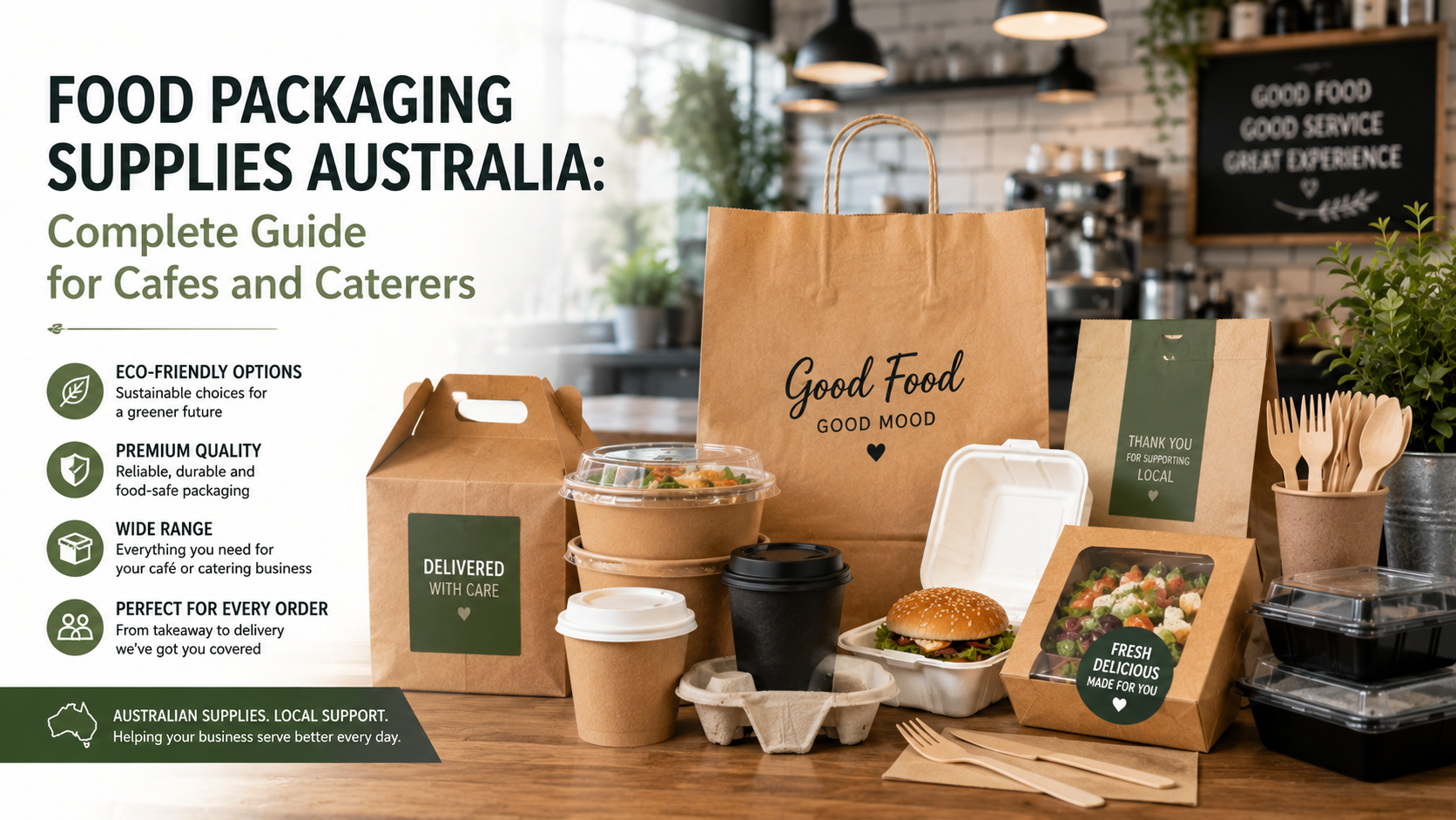 Food packaging supplies Australia guide for cafes and caterers.