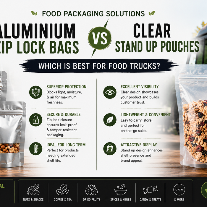 Aluminium Zip Lock Bags vs Clear Stand Up Pouches for Food Trucks