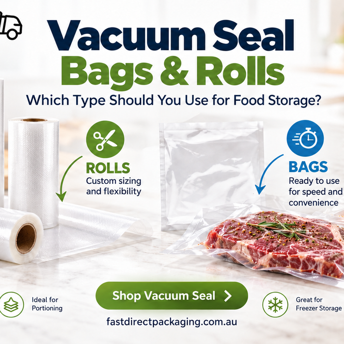 Vacuum seal bags and vacuum sealer rolls for food storage in Australia
