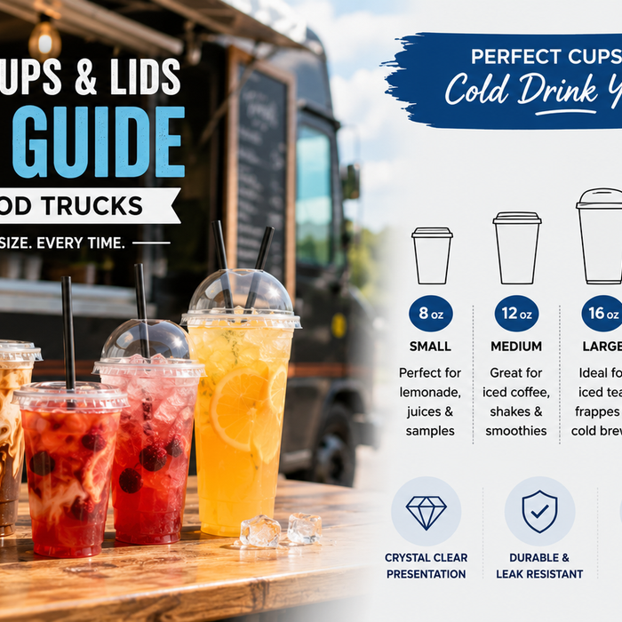 Clear Cups and Lids for Cold Drinks: Size Guide for Food Trucks