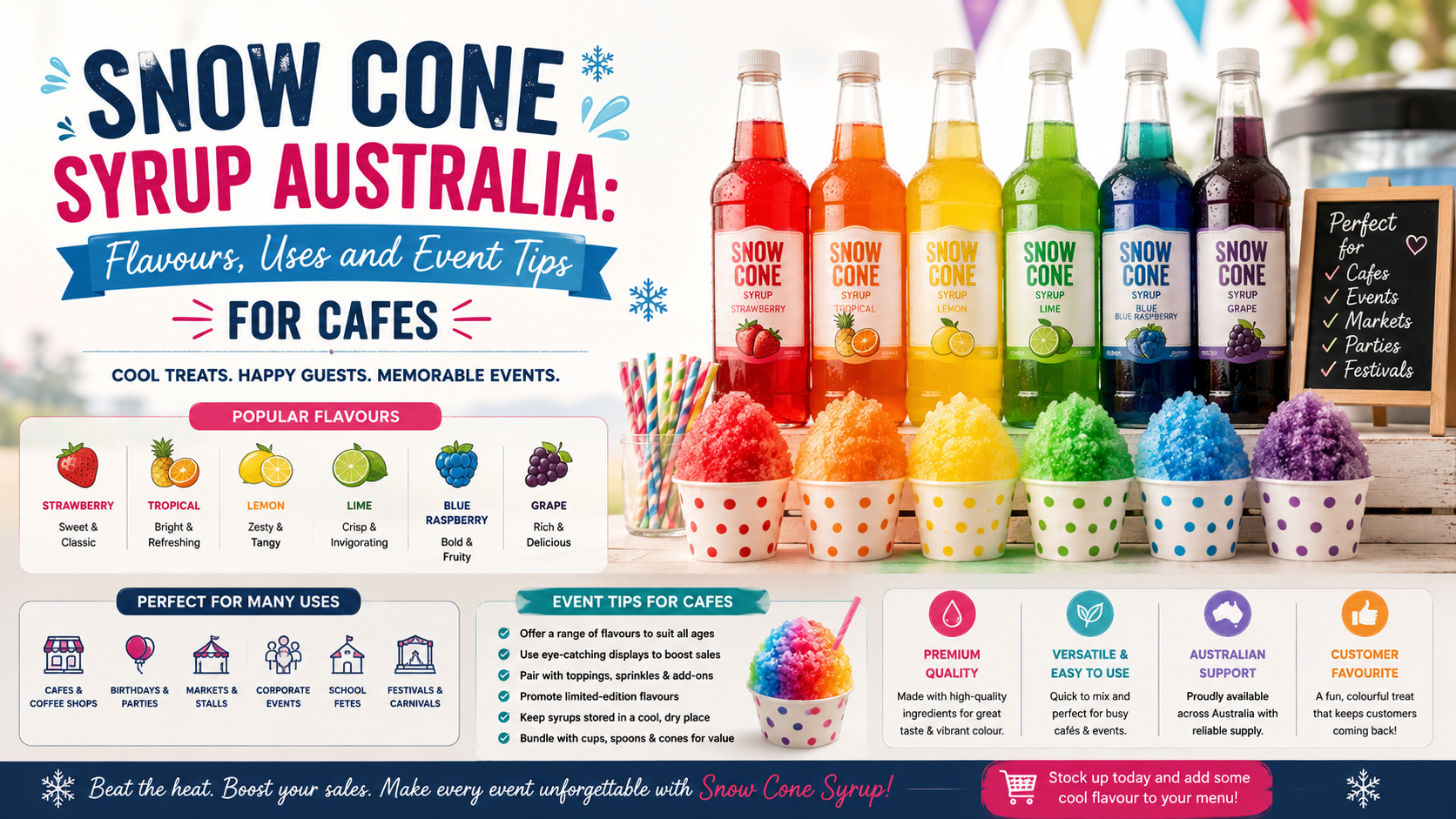 Snow Cone Syrup Australia Guide for Cafes and Events