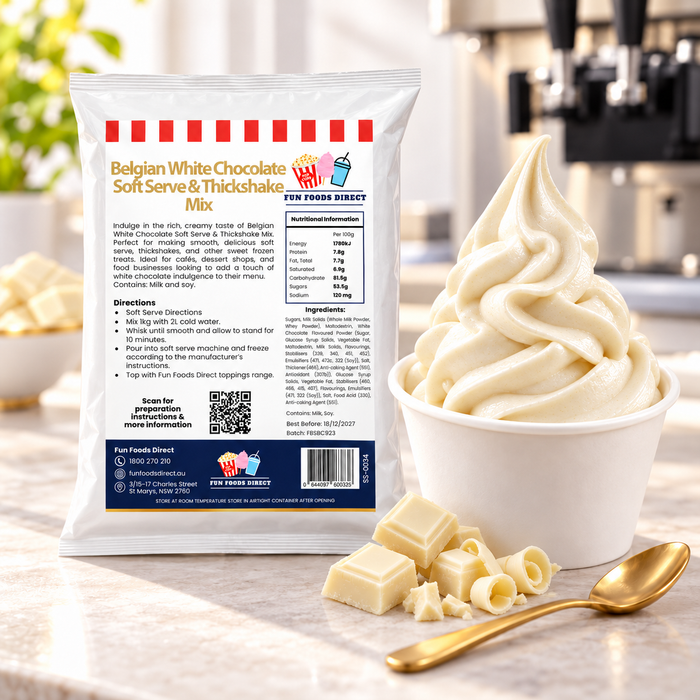 Belgian White Chocolate Soft Serve & Thickshake Mix