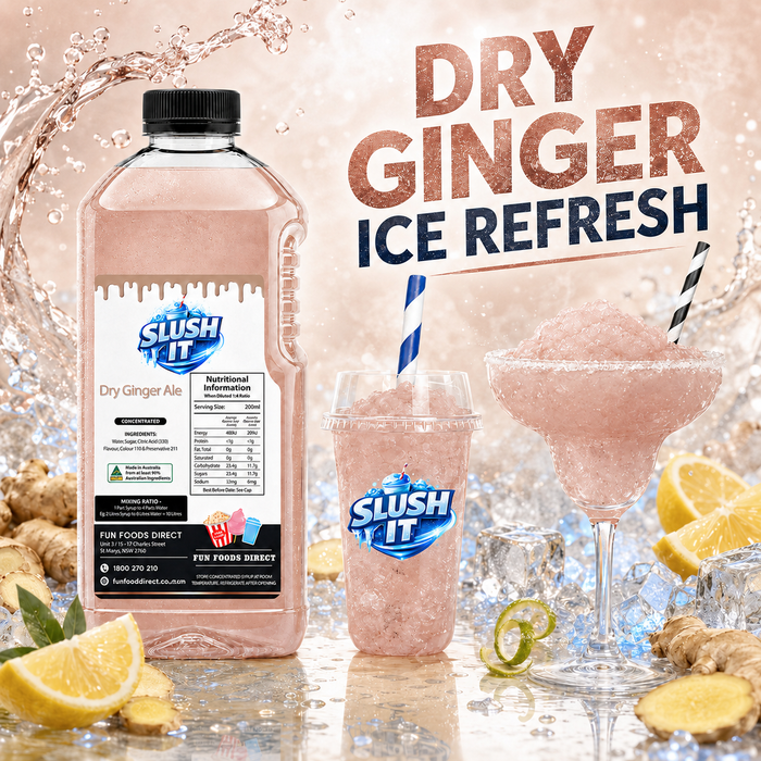 Dry Ginger Ale Slush / Slushie Mix Bottles