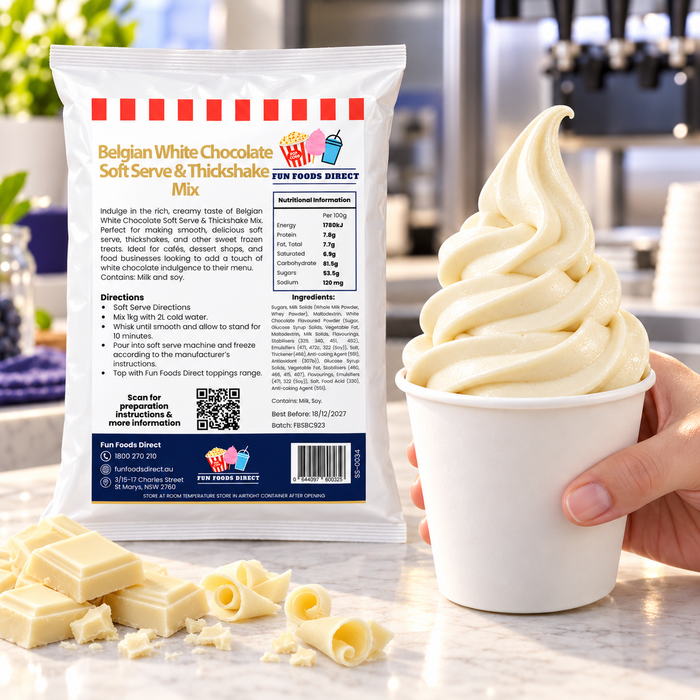 Belgian White Chocolate Soft Serve & Thickshake Mix