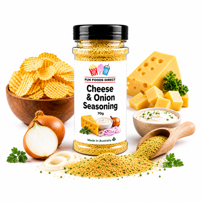 Cheese & Onion Seasoning 60g | Savoury Flavour Boost for Chips, Popcorn & Snacks