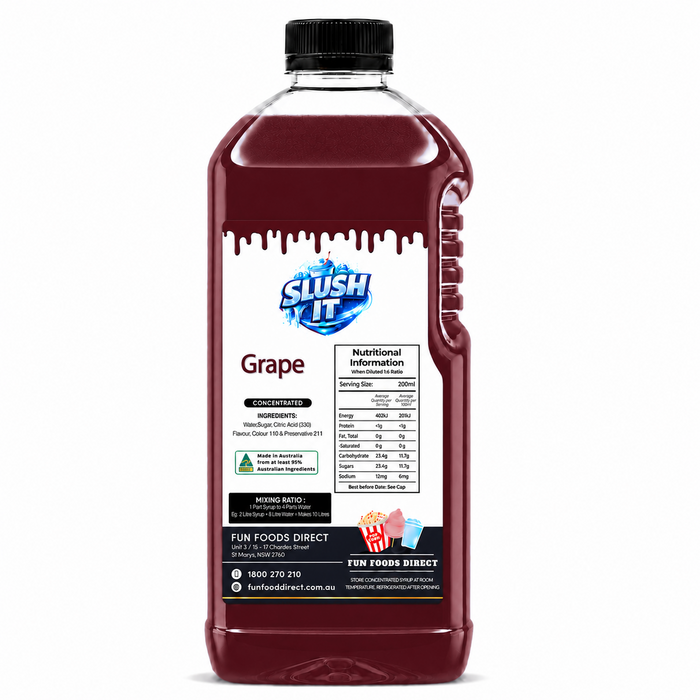 Grape Slush / Slushie Mix Bottles