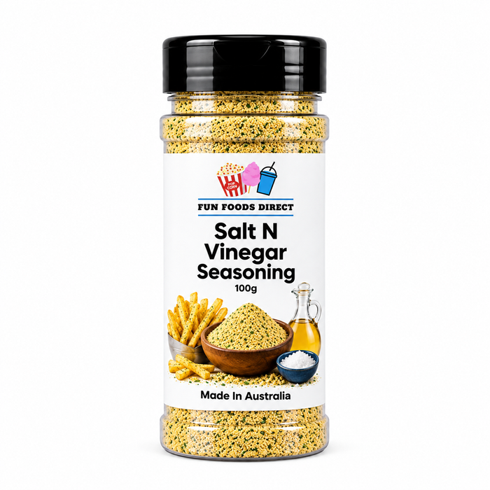 Salt N Vinegar Seasoning | Tangy Flavour Boost for Chips, Popcorn & Snacks