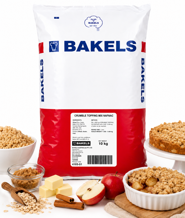 Bakels Crumble Topping Mix NAFNAC 10KG Bag