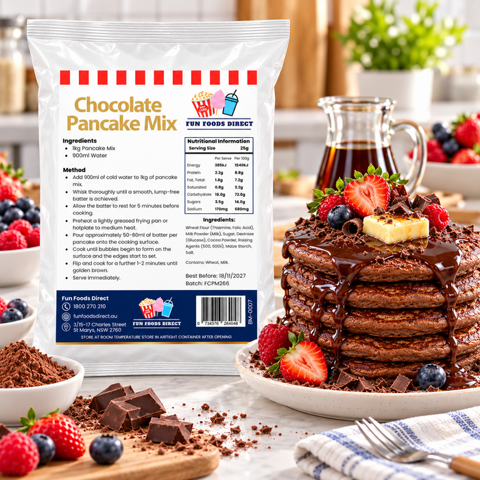 Chocolate Pancake Mix 1kg | Made with Real Chocolate for Rich, Fluffy Pancakes
