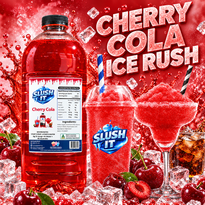 Slush It Cherry Cola Ice Rush / Slushie Mix Bottles