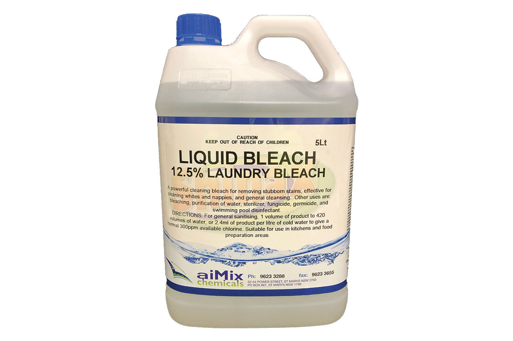 Liquid Bleach 12.5% (Sodium Hypochlorite) – Industrial Strength Cleaning & Sanitising Solution