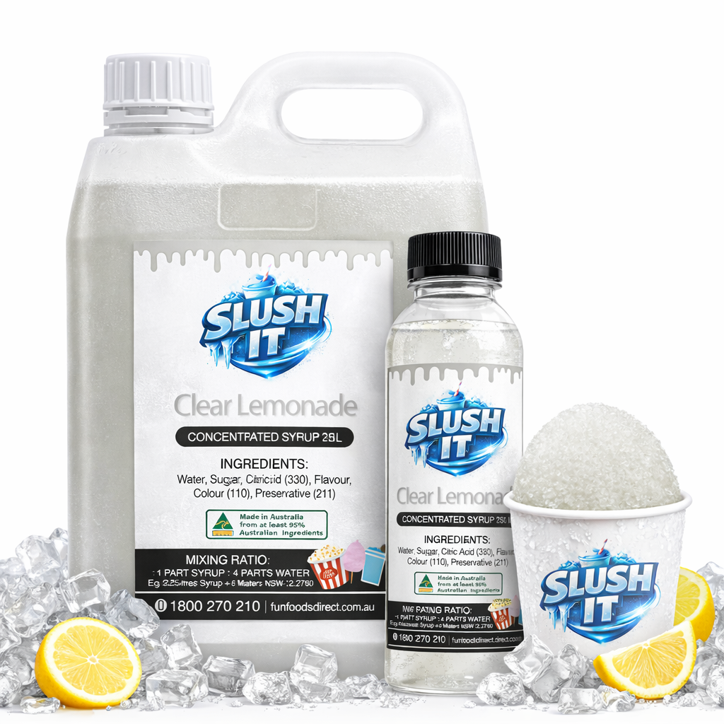 Clear lemonade snow cone syrup - Premium Flavor Bottle — Fast Direct ...