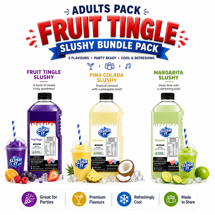 Adults Slushy Bundle Pack - Fruit Tingle, Piña Colada, and Margarita