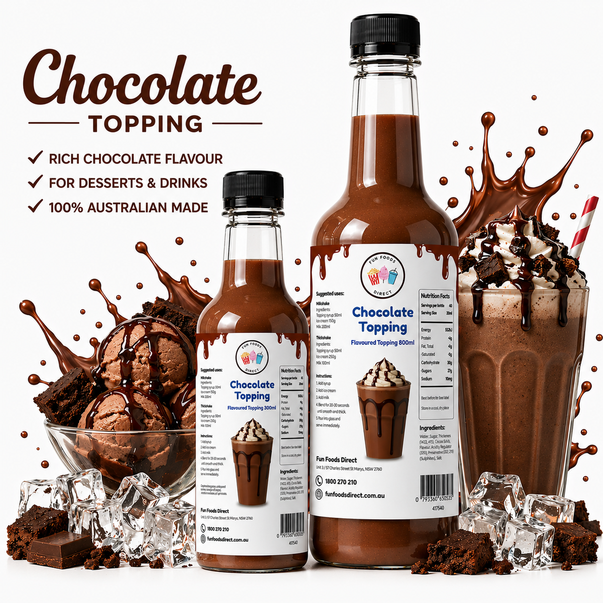 chocolate dessert topping - Premium Syrup — Fast Direct Packaging