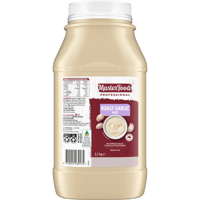 Masterfoods Roast Garlic Aioli Salad Dressing 2.2kg