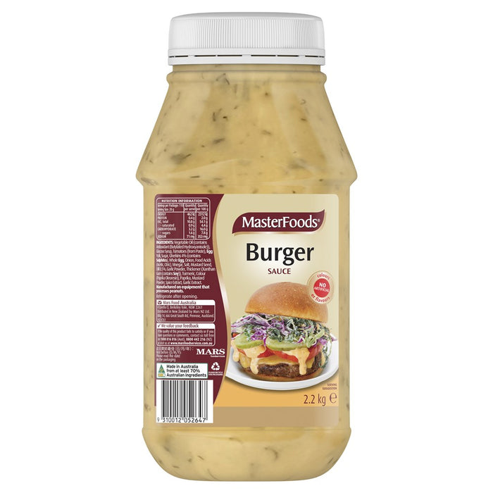 Masterfoods Burger Sauce 2.2kg