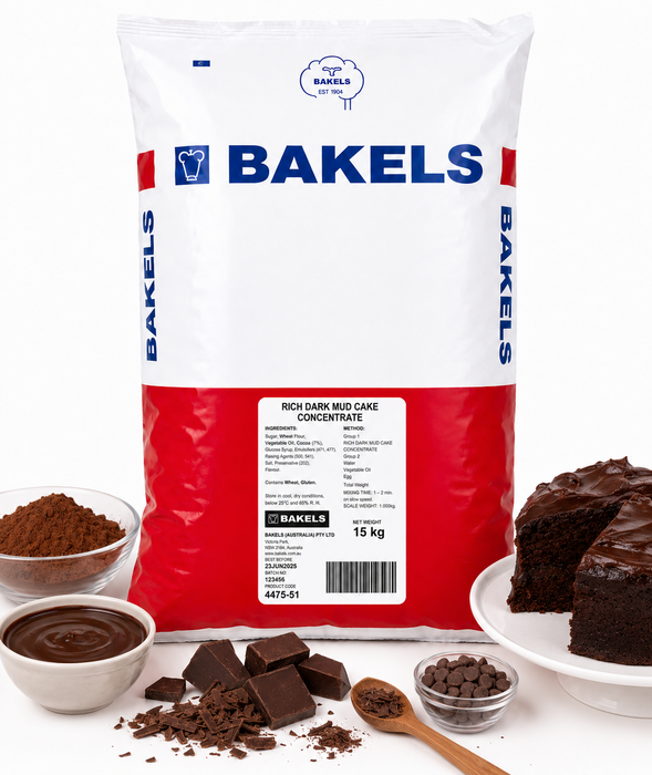 Bakels Rich Dark Mud Cake Concentrate 15KG Bag
