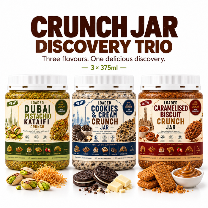 Crunch Jar Discovery Trio – 3 × 375ml Dessert Spread Bundle