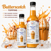 Butterscotch dessert topping bottles with rich caramel flavour for desserts and drinks.