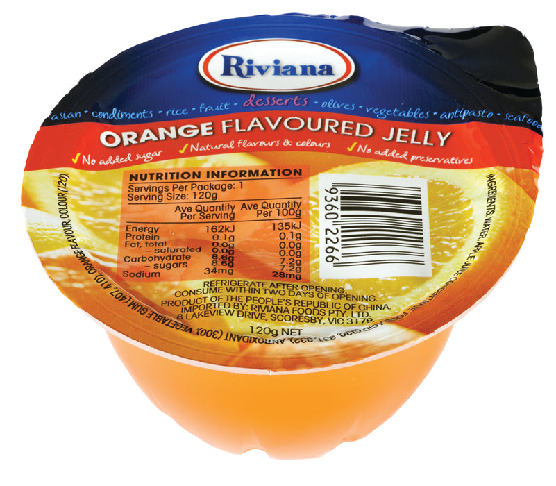 Riviana Jelly Cups Orange 48X120 grams
