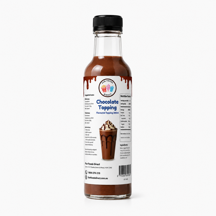Classic Milkshake Toppings Trio – Chocolate, Caramel & Strawberry | 3 × 300ml