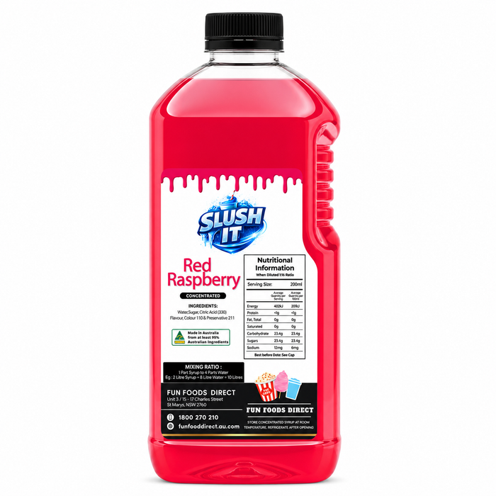 Red Raspberry Slush / Slushie Mix Bottles