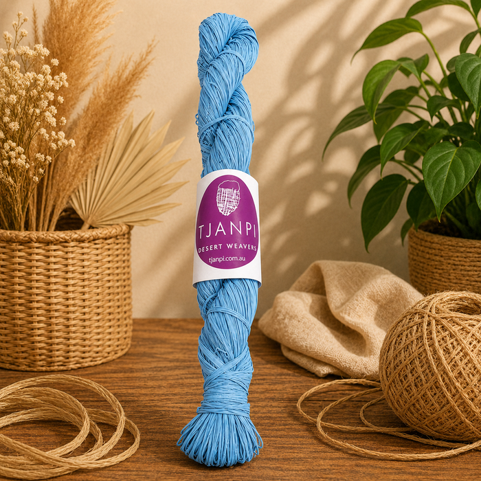 Light Blue Raffia Hank 250g