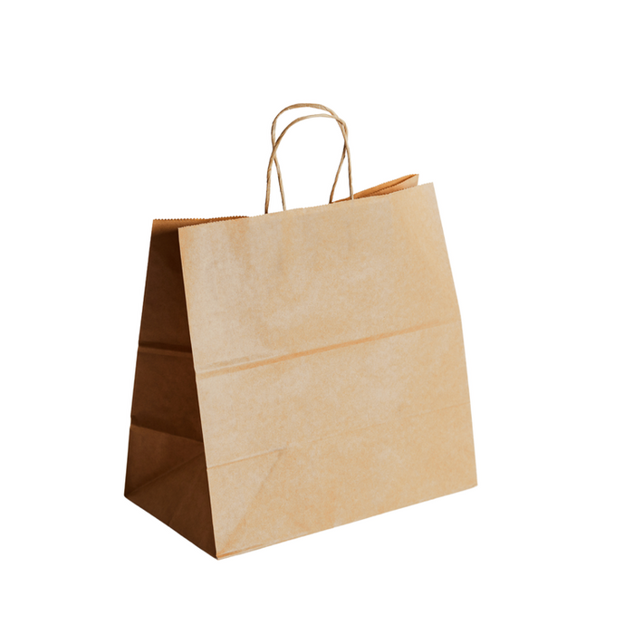 Large Kraft Paper Take Away Carry Bag With Handle