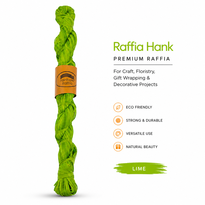 Lime Raffia Hank 250g