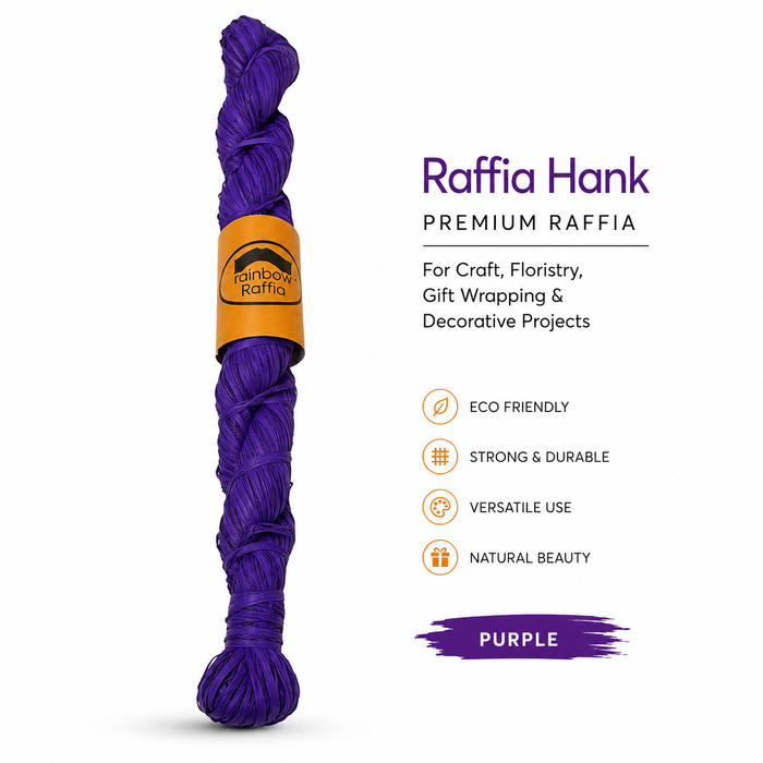 Purple Raffia Hank 250g