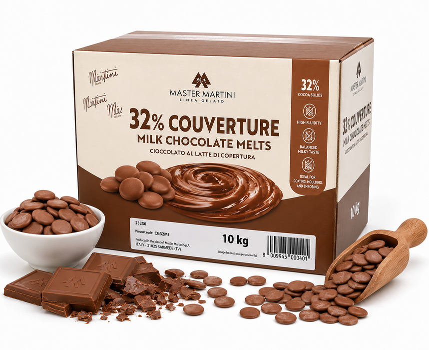 Master Martini 32% Couverture Milk Chocolate Melts – 10kg